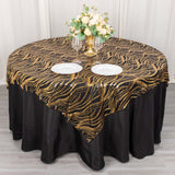 Black / Gold Sequin Table Overlay